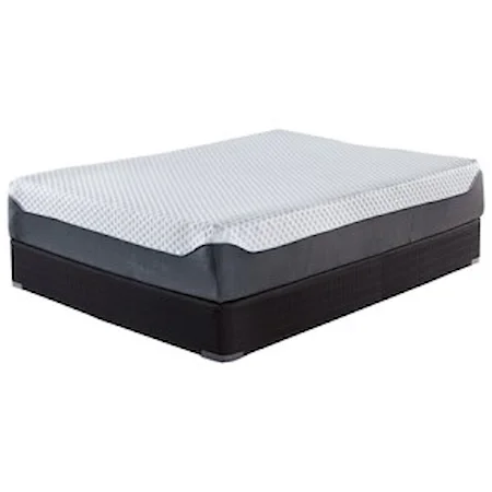 Queen 12" Gel Memory Foam Mattress and Solid Wood 9" Black Foundation